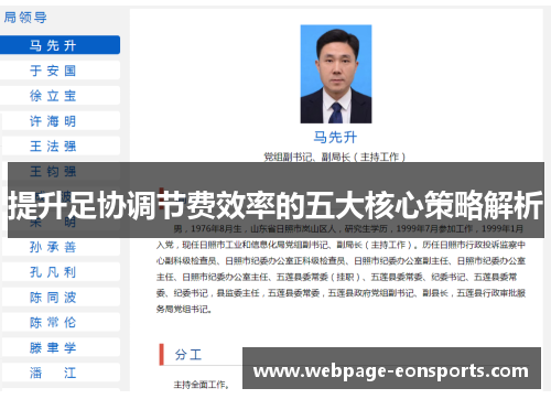 提升足协调节费效率的五大核心策略解析