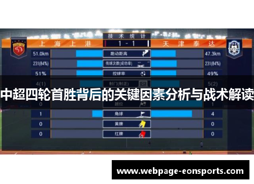 中超四轮首胜背后的关键因素分析与战术解读