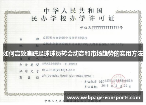 如何高效追踪足球球员转会动态和市场趋势的实用方法